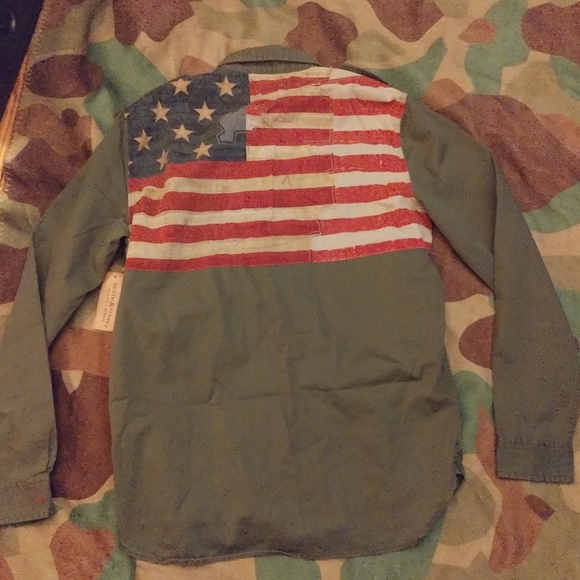 🔥Distressed Denim and supply RL button down - Picture 1 of 12